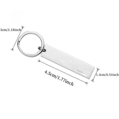 Stainless Steel Engraved Keyring Father's Gift