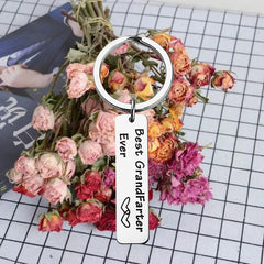 Stainless Steel Engraved Keyring Father's Gift
