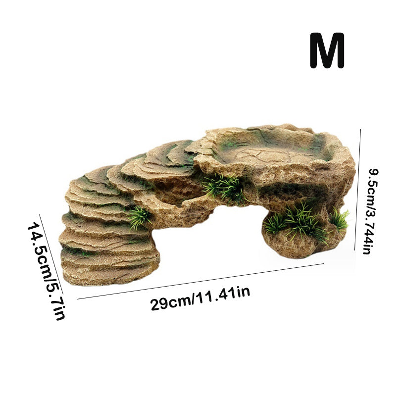 Turtle Basking Platform Resin Dock & Hiding Cave