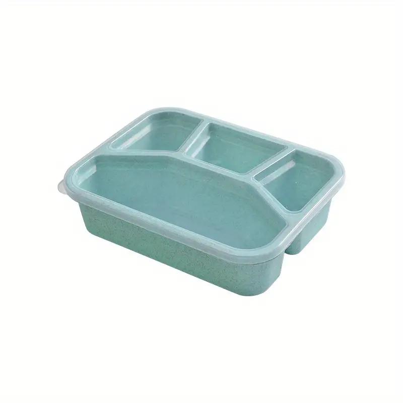 Wheat Straw Lunch Box 4 Compartments Microwave Safe