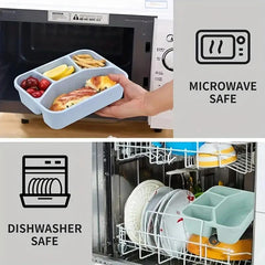 Wheat Straw Lunch Box 4 Compartments Microwave Safe