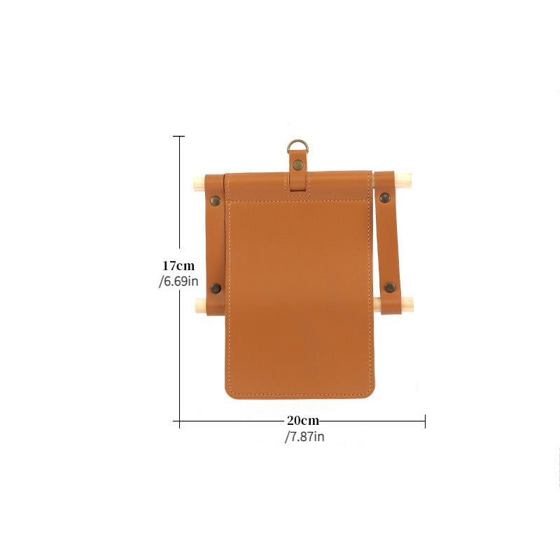 PU Leather Hanging Tissue Box Waterproof Roll Paper Bag for Outdoor Picnic