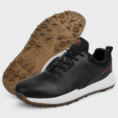 OiMKoi Men's Solid Golf Shoes Non slip Lace Up Sports Sneakers