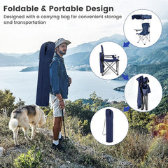 Portable Beach Chair with Shade - Outdoor Picnic and Fishing Gear