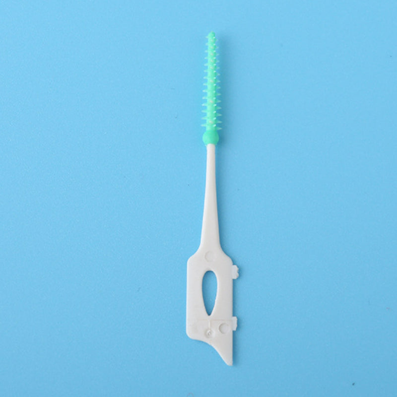 200pcs Soft Adhesive Tooth Gap Brush Gingival Massage Brush