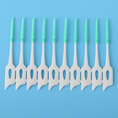 200pcs Soft Adhesive Tooth Gap Brush Gingival Massage Brush
