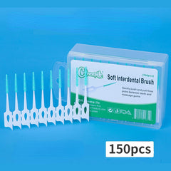200pcs Soft Adhesive Tooth Gap Brush Gingival Massage Brush