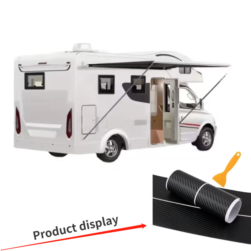 1pc 90 7 RV Rear Bumper Protection Carbon Fiber Sticker