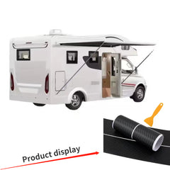 1pc 90 7 RV Rear Bumper Protection Carbon Fiber Sticker
