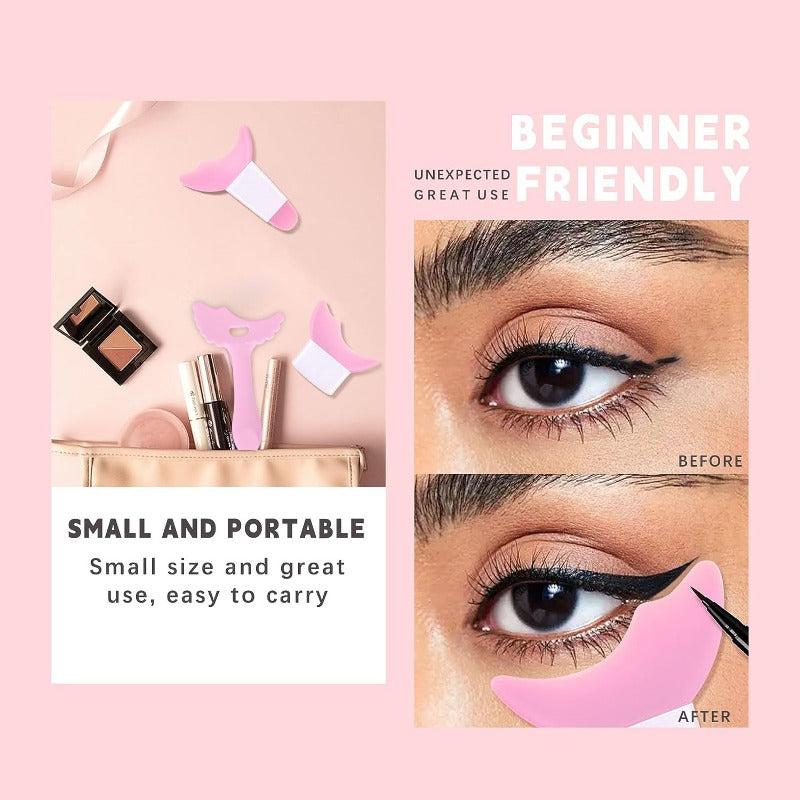 5pcs Winged Eyeliner Stencil Makeup Tool Set