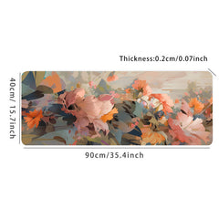 Watercolor Flower Mouse Pad Non-slip Waterproof Office Game Table Mat
