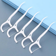 100pcs Dental Floss Sticks Thin Flat Line Tooth Cleaner