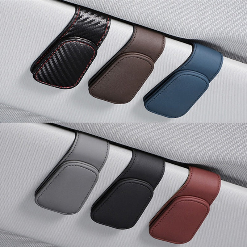 Car Sun Visor Glasses Box Sunglasses Clip Ticket Holder Stand Fastener