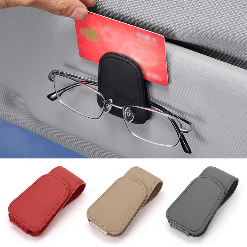 Car Sun Visor Glasses Box Sunglasses Clip Ticket Holder Stand Fastener