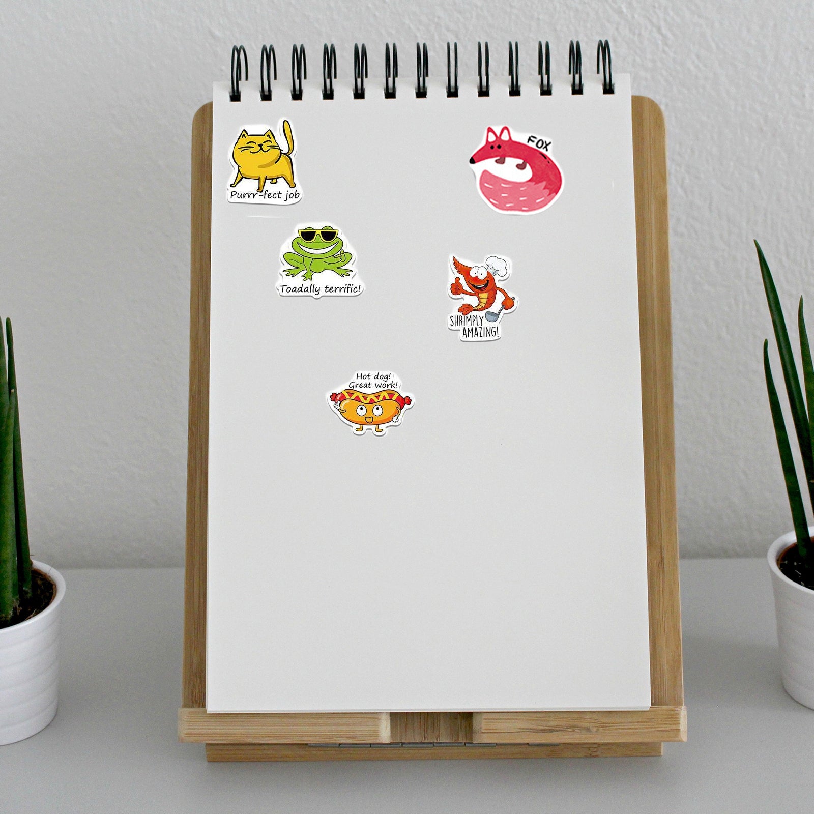 100pcs Animal Punny Teacher Stickers - Funny Incentives & Classroom Supplies