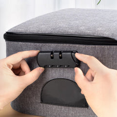 File Bag Lock 5-Layer File Storage Box Waterproof Zipper Security