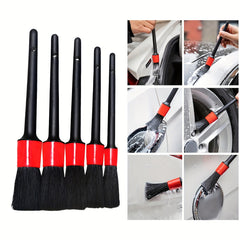 6pcs Car Truck Boat Detail Brush Set Car Wash Kit Interior Dashboard Cleaning