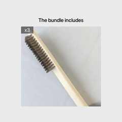 Copper & Stainless Steel Wire Brush Set for Rust Removal & Polishing