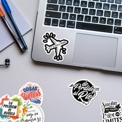 50pcs Spanish Motivational Waterproof Stickers for Adults Water Bottle Laptop
