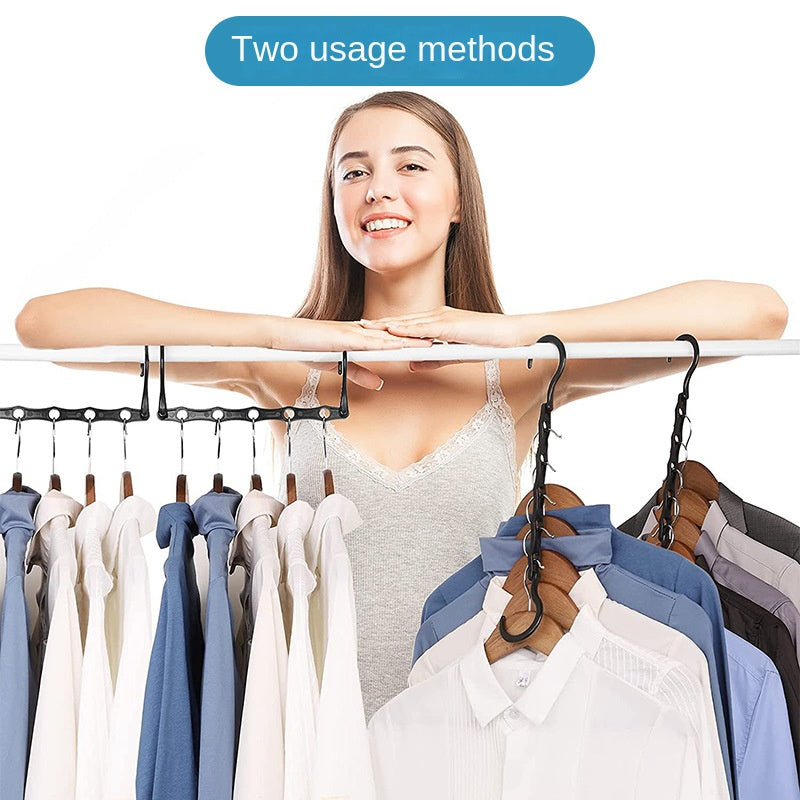 5pcs Foldable Magic Clothes Hanger Multifunctional Storage Clothes Hanger