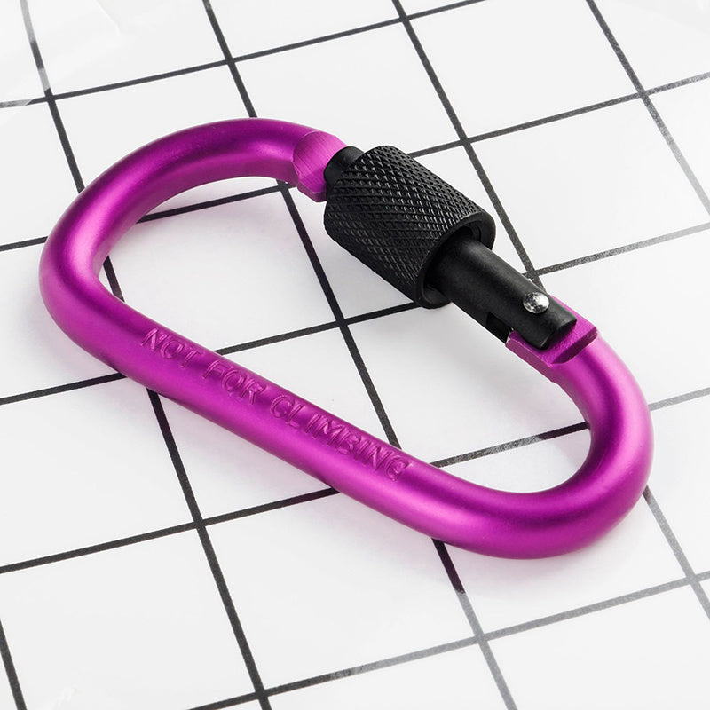4pcs Aluminum D Ring Key Chain Carabiner Snap Hook Outdoor Camping