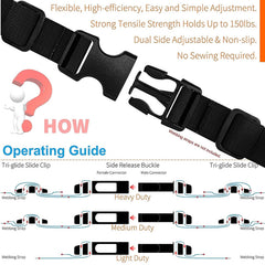 4 Plastic Buckles for Luggage Bag Strap Belt Backpack Travel Accessory