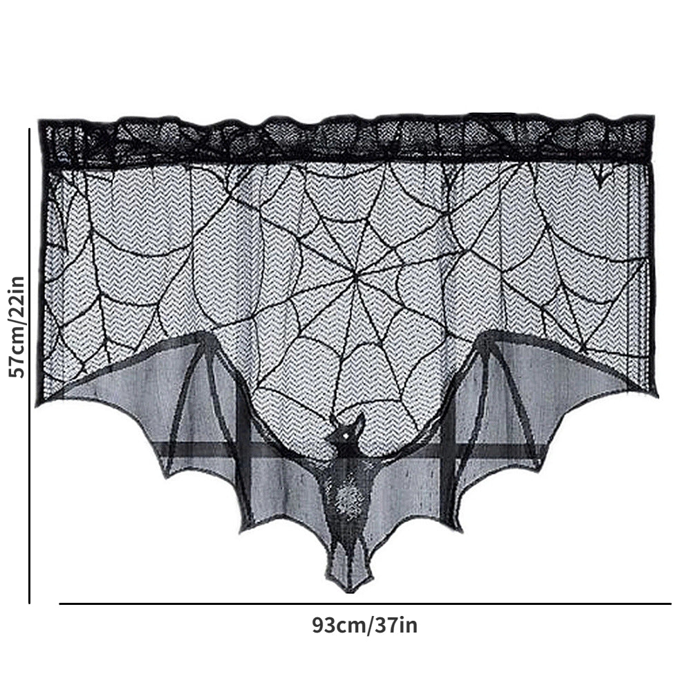 Halloween Bat Lace Spider Web Decoration Indoor Outdoor Holiday
