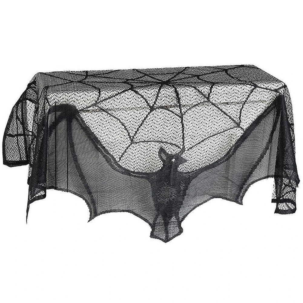 Halloween Bat Lace Spider Web Decoration Indoor Outdoor Holiday