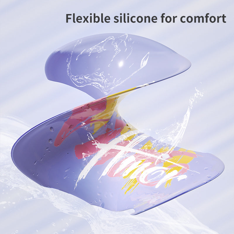 Waterproof Swim Hat with Ear Plugs Silicone Cap - Perfect for Training