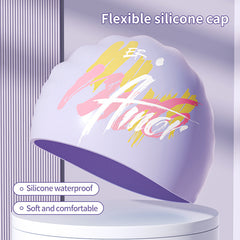 Waterproof Swim Hat with Ear Plugs Silicone Cap - Perfect for Training