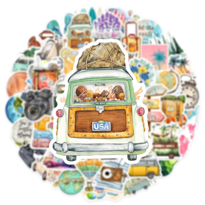 50pcs Waterproof Outdoor Travel Graffiti Stickers