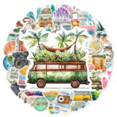 50pcs Waterproof Outdoor Travel Graffiti Stickers