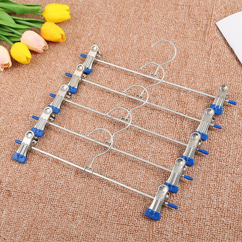 5pcs Metal Pants Clips Stainless Steel Antiskid Portable Scalable