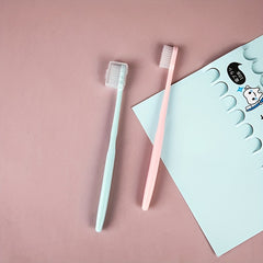 10pcs Macaron Toothbrush Soft Fur Dust Cover Oral Care