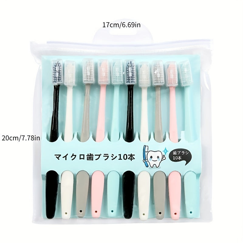 10pcs Macaron Toothbrush Soft Fur Dust Cover Oral Care