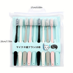10pcs Macaron Toothbrush Soft Fur Dust Cover Oral Care
