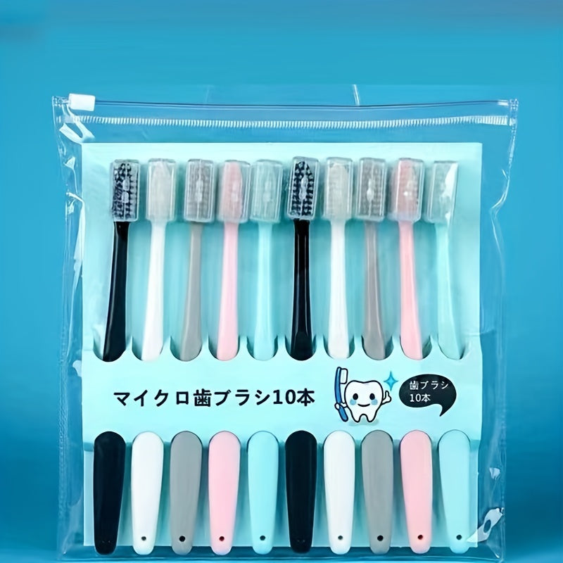 10pcs Macaron Toothbrush Soft Fur Dust Cover Oral Care
