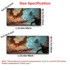 Fantasy Magic Swordsman Mouse Pad Extended Large