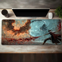 Fantasy Magic Swordsman Mouse Pad Extended Large