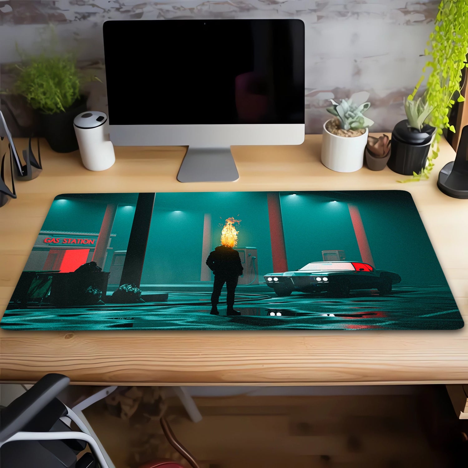 Fantasy Magic Swordsman Mouse Pad Extended Large