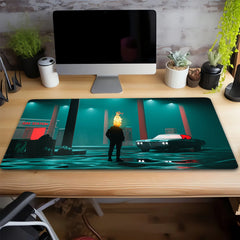 Fantasy Magic Swordsman Mouse Pad Extended Large