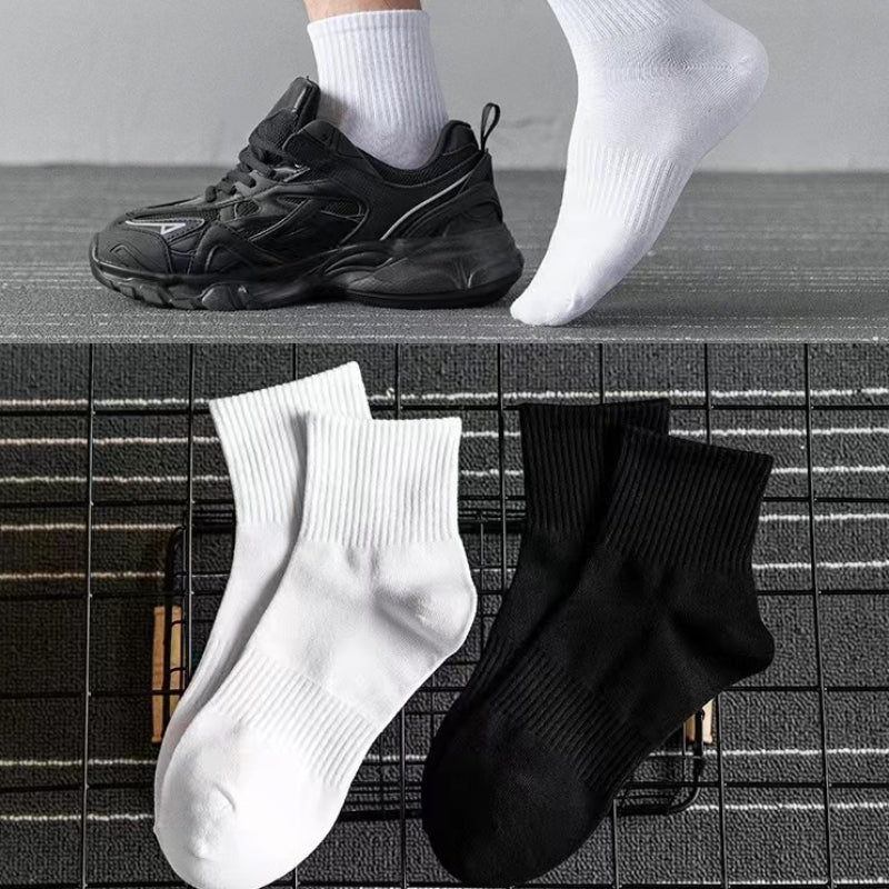 Men's Mid-calf Sweat-absorbing Sports Socks, 10 Pairs