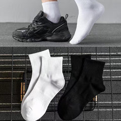 Men's Mid-calf Sweat-absorbing Sports Socks, 10 Pairs