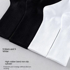 Men's Mid-calf Sweat-absorbing Sports Socks, 10 Pairs