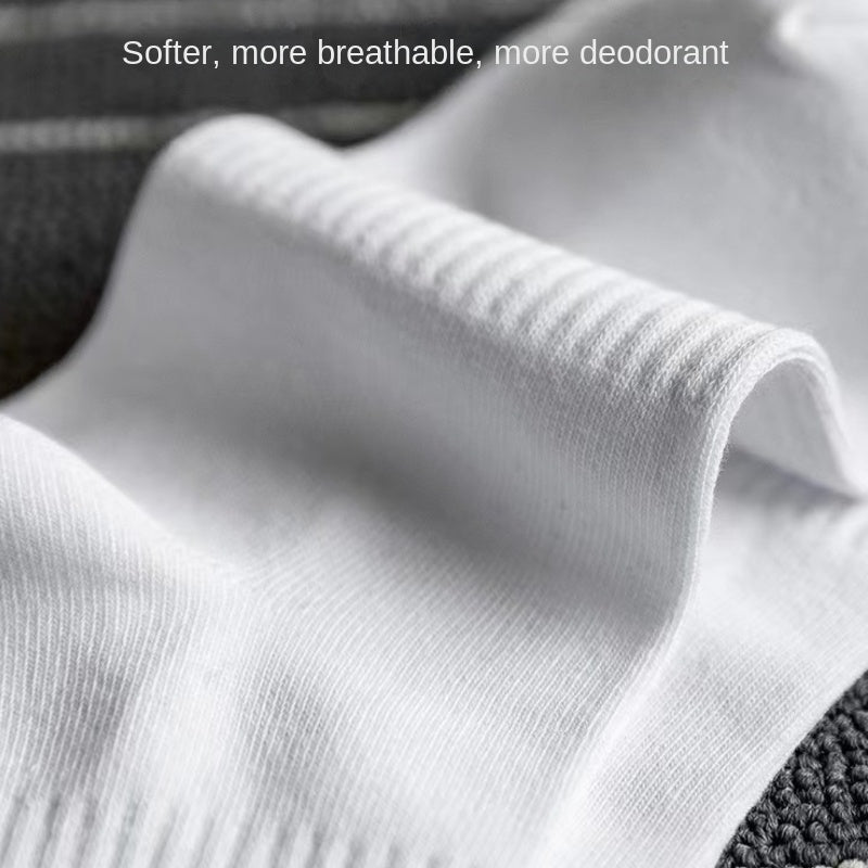 Men's Mid-calf Sweat-absorbing Sports Socks, 10 Pairs