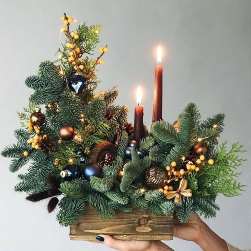 10pcs Christmas Pine Branches Artificial Plants For DIY Tree Wreath Decor
