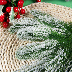 10pcs Christmas Pine Branches Artificial Plants For DIY Tree Wreath Decor