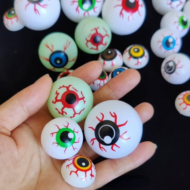 12pcs Mixed Bounce Eyeball Halloween Props Ghost Eye Beads Decorations