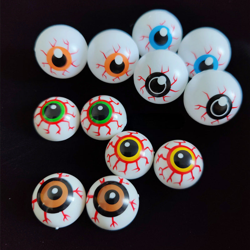 12pcs Mixed Bounce Eyeball Halloween Props Ghost Eye Beads Decorations
