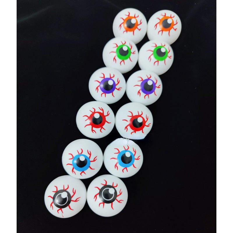12pcs Mixed Bounce Eyeball Halloween Props Ghost Eye Beads Decorations
